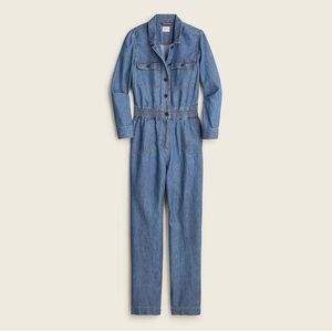 J.Crew Cinched-Waist Denim Jumpsuit